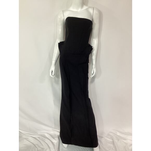 Michael Costello Black Strapless Gown - Picture 2 of 4